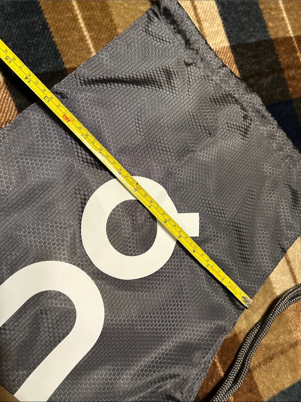 On Lightweight Gray Drawstring Backpack - Picture 3 of 7